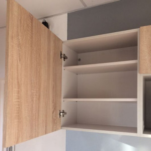 Kitchenette K20 - 180 cm avec emplacement frigo Top, micro ondes et hotte