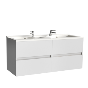 Caisson double vasque ROSALY 120 - Blanc brillant