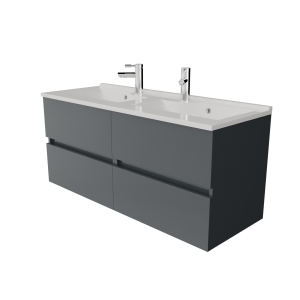 Caisson double vasque ROSALY 120 - Gris brillant