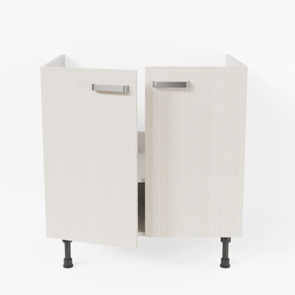 Meuble sous évier - 80 cm - Pin Blanc