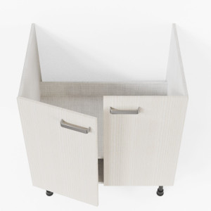 Meuble sous évier - 80 cm - Pin Blanc