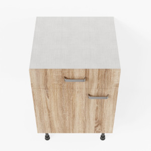 Meuble de cuisine bas - 1 porte + 1 tiroir - 60 cm - Bardolino