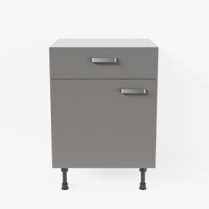 Meuble de cuisine bas - 1 porte + 1 tiroir - 60 cm - Macadam