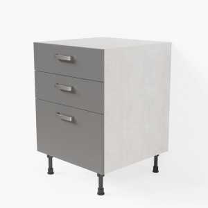 Meuble de cuisine bas - Casserolier - 60 cm - Macadam