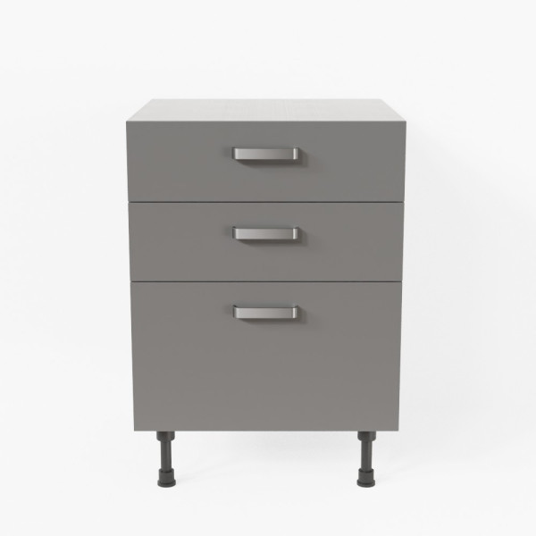 Meuble de cuisine bas - Casserolier - 60 cm - Macadam