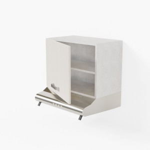 Meuble sur hotte - 60 cm - Pin Blanc