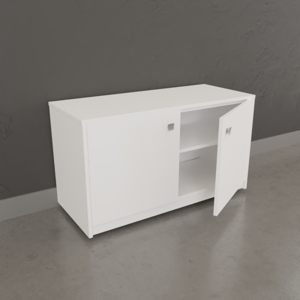 Meuble sur roulette EPURE - 90 cm blanc brillant