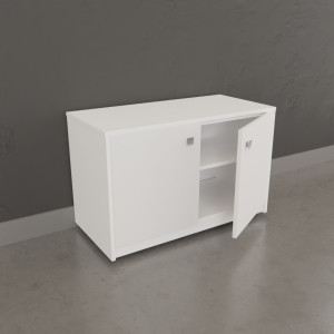 Meuble sur roulette EPURE - 80 cm blanc brillant