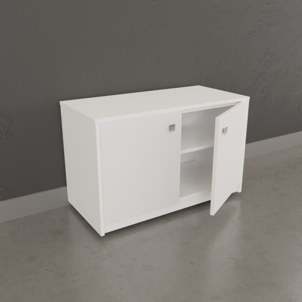 Meuble sur roulette EPURE - 80 cm blanc brillant