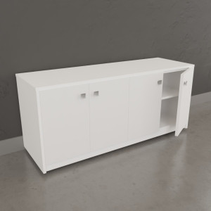 Meuble sur roulette EPURE - 120 cm blanc brillant