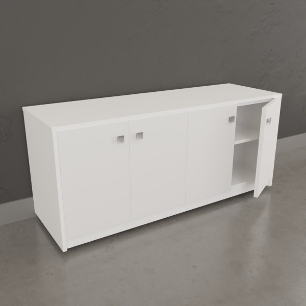 Meuble sur roulette EPURE - 120 cm blanc brillant