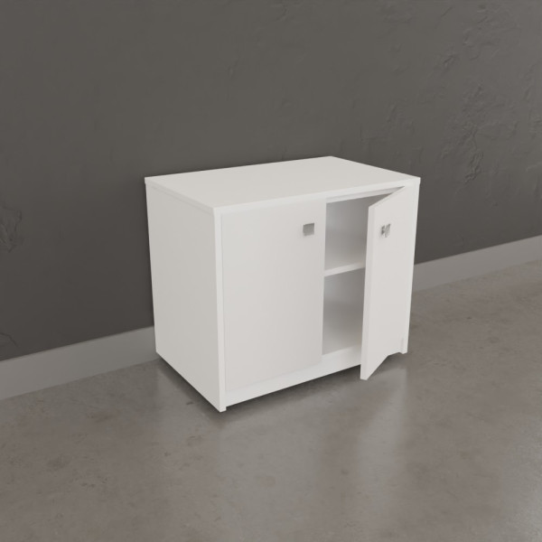 Meuble sur roulette EPURE - 70 cm blanc brillant