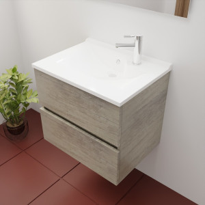 Caisson ROSINOX 60 cm avec plan vasque - Chêne