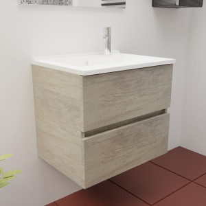 Caisson ROSINOX 60 cm avec plan vasque - Chêne