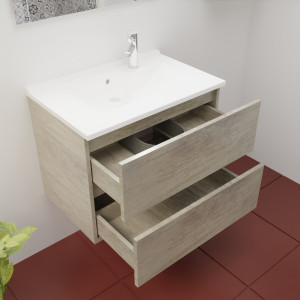 Caisson ROSINOX 70 cm avec plan vasque - Chêne