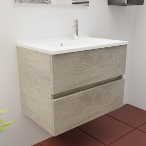 Caisson ROSINOX 70 cm avec plan vasque - Chêne