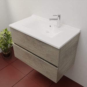 Caisson ROSINOX 80 cm avec plan vasque - Chêne