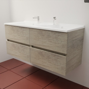 Caisson ROSINOX 120 cm avec plan vasque - Chêne