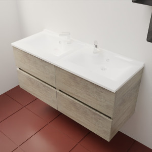 Caisson ROSINOX 120 cm avec plan vasque - Chêne