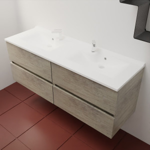 Caisson ROSINOX 140 cm avec plan vasque - Chêne