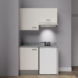 Kitchenette K01 - 120 cm avec emplacement frigo top et hotte