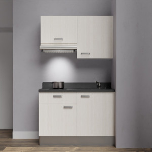 Kitchenette K03 - 120 cm avec rangements et hotte