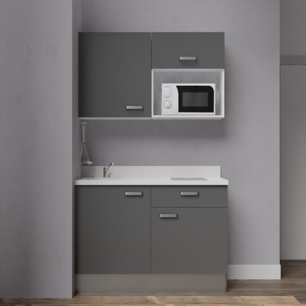 Kitchenette K06 - 120 cm avec emplacement micro-ondes