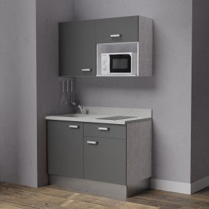 Kitchenette K06 - 120 cm avec emplacement micro-ondes