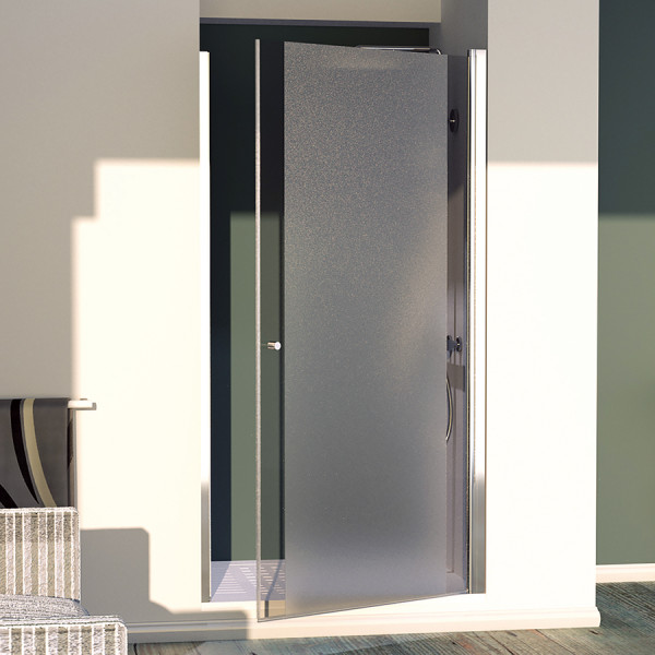 Porte de douche sablée pivotante SANDY sans cadre 90 cm - 6mm