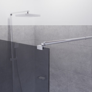 Paroi de douche miroir PSYCHE - verre 8 mm - 120x200 cm