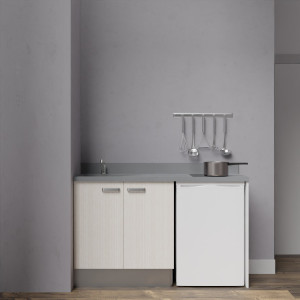 Kitchenette K17 - 140 cm avec emplacement réfrigérateur