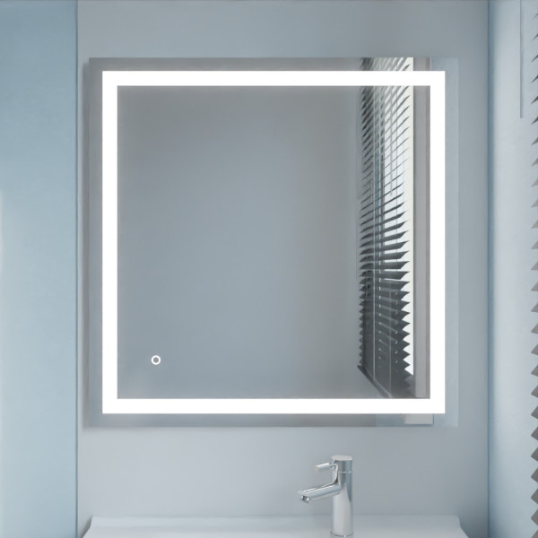 Miroir éclairant VISTA 80x80 cm - éclairage LED et interrupteur sensitif
