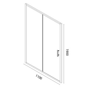 Porte de douche coulissante NERINA 110 cm - 6mm