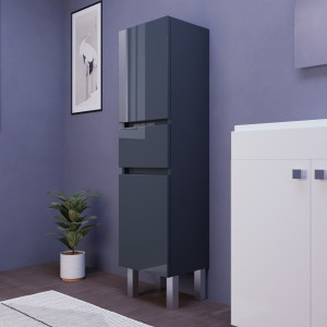 Armoire de salle de bain UNIVERS - Gris anthracite