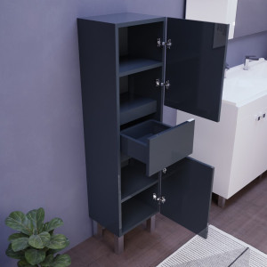 Armoire de salle de bain UNIVERS - Gris anthracite