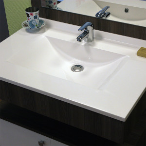 Plan simple vasque en résine de synthèse RÉSIPLAN - 90 cm